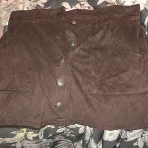 Suede skirt